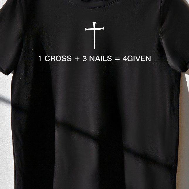 Equation One Cross Three Nails White Cross Kvinnor T Shirt (Equation One Cross Three Nails White Cross Womens T-Shirt)
