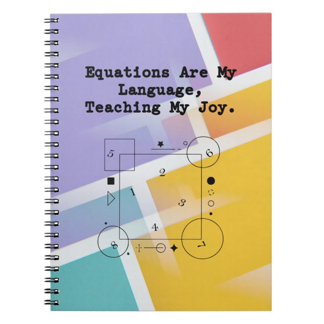 Equations My Language | Teaching My Joy Math Anteckningsbok (Framsidan)