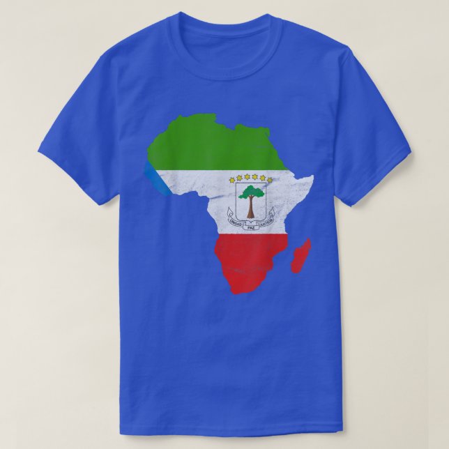 Equatorial Guinea Flag Africa Continent Equatorial T Shirt (Design framsida)