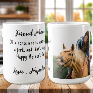 Equestrian Anpassningsbar Photo Funny Horse Lover Kaffemugg