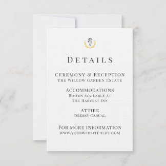 Equestrian Bröllop Detaljer Införande Kort