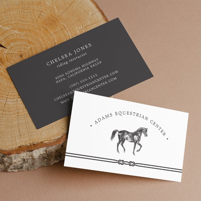 Equestrian Center | Stabeller | Riding Instruction Visitkort (Skapare uppladdad)