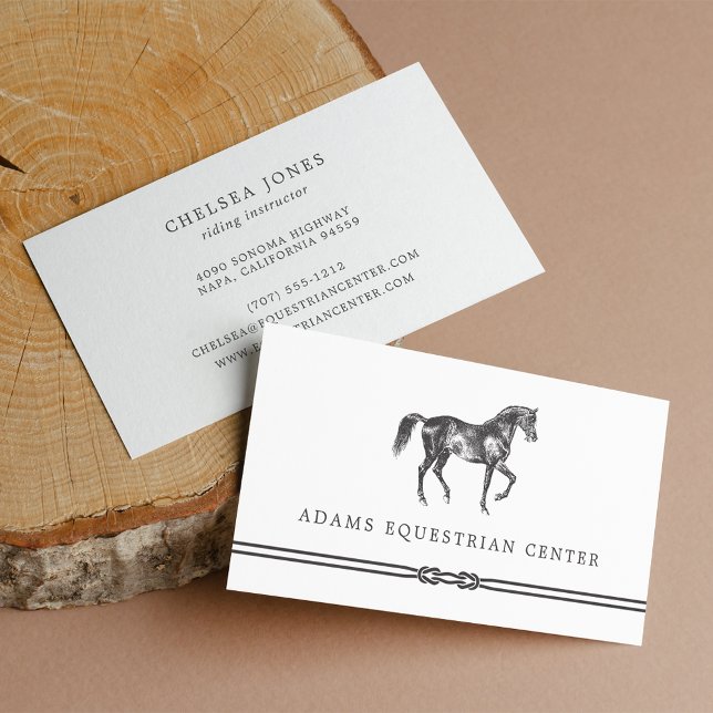 Equestrian Center | Stabeller | Riding Instruction Visitkort (Skapare uppladdad)