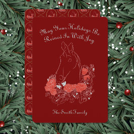 Equestrian Christmas Card Inbjudningar