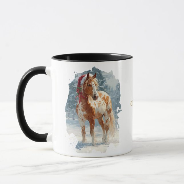 Equestrian Christmas Coffee Mug Mugg (Vänster)