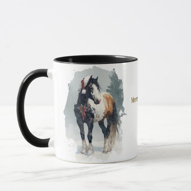 Equestrian Christmas Coffee Mug Mugg (Vänster)