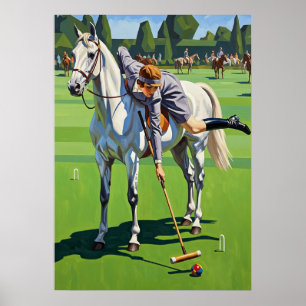 Equestrian Croquet Champion Poster