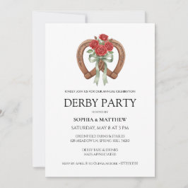 Equestrian Derby Party Modern Race Horse Invite Inbjudningar