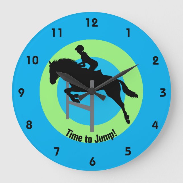 Equestrian Design Wall Clock Stor Klocka (Framsida)