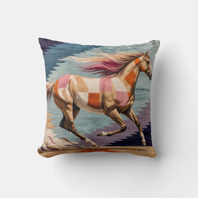 Equestrian Dreams Horse Kilim Pillow Kudde (Framsida)