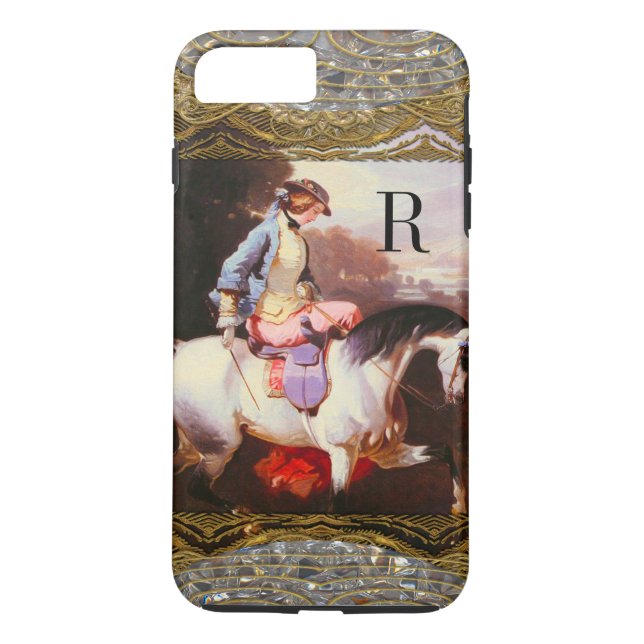 Equestrian Elsa Monogram 7 Plus Case-Mate iPhone Skal (Baksida)