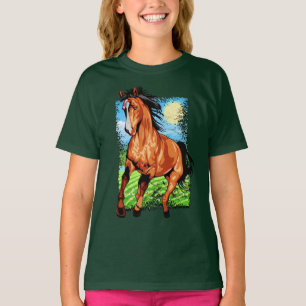 Equestrian - Farm Stallion Horse - Hästridning T Shirt