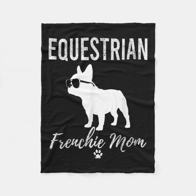 Equestrian Frenchie Mamma Funny  Gif Fleecefilt (Framsidan)