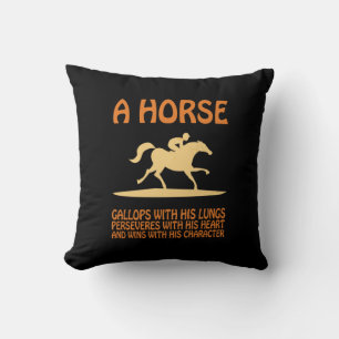 Equestrian Gift A Horse Gallops Kudde