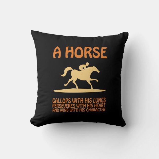 Equestrian Gift | A Horse Gallops Kudde (Framsida)