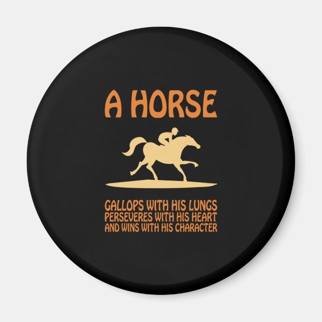 Equestrian Gift | A Horse Gallops Magnet (Framsidan)