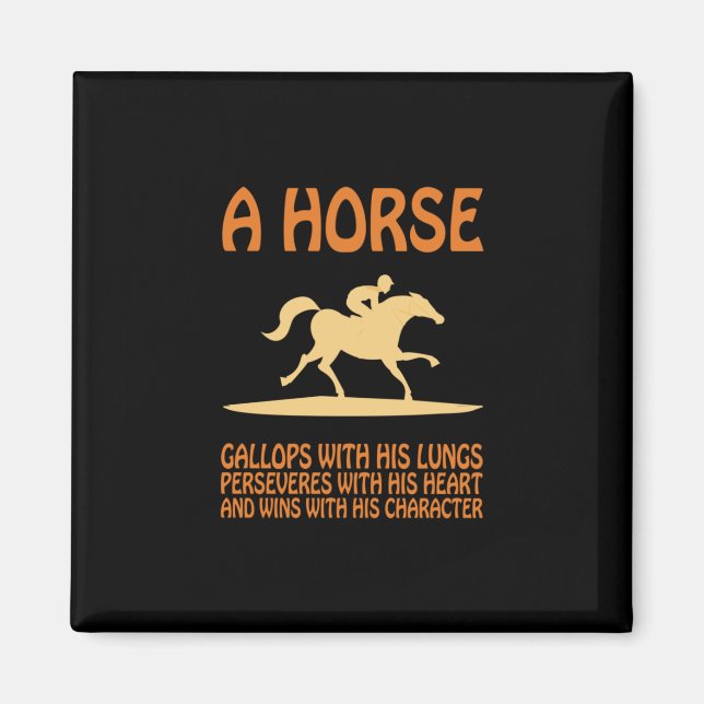 Equestrian Gift | A Horse Gallops Magnet (Framsidan)