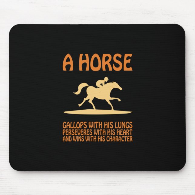 Equestrian Gift | A Horse Gallops Musmatta (Framsidan)