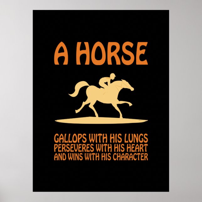 Equestrian Gift | A Horse Gallops Poster (Framsidan)