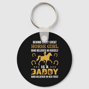 Equestrian Gift Bakom varje Underbar hästflicka Nyckelring