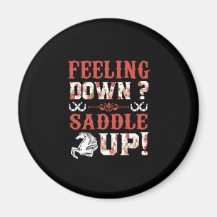 Equestrian Gift Dra upp sadeln Magnet