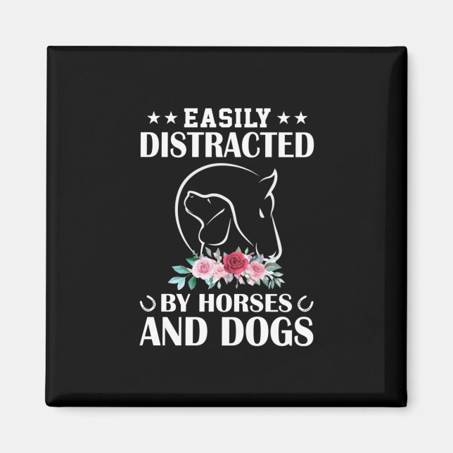 Equestrian Gift | Enklare utspridd av hästar Magnet (Framsidan)