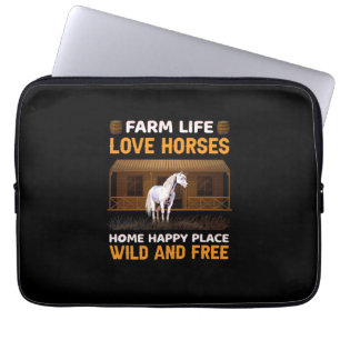 Equestrian Gift   Farm Life Kärlek Horses Laptop Fodral