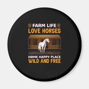 Equestrian Gift   Farm Life Kärlek Horses Magnet