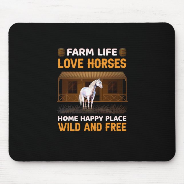 Equestrian Gift | Farm Life Kärlek Horses Musmatta (Framsidan)