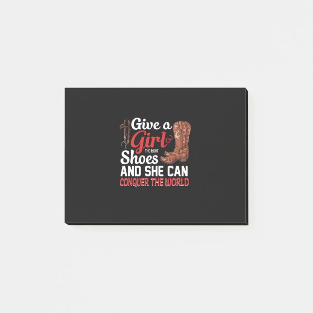 Equestrian Gift | Ge A Girl Shoes Post-it Block (Framsida)