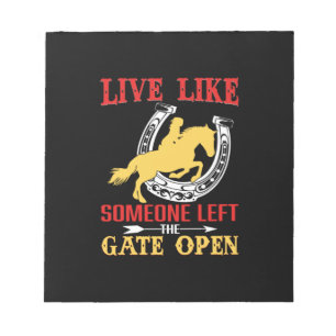Equestrian Gift Lev som någon Lämnat Anteckningsblock