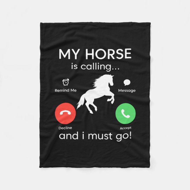 Equestrian Gift | Min häst ringer Fleecefilt (Framsidan)
