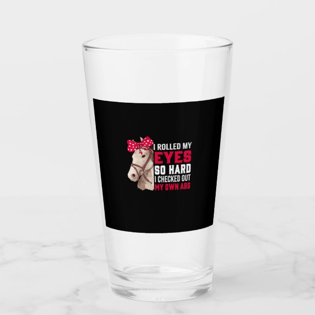 Equestrian Gift | Rullade mitt Öga så hårt Glaskopp (Framsida)