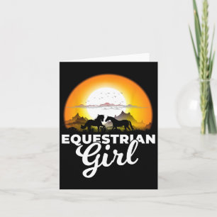 Equestrian Girl - En flicka som Kärlek Horses T Sh Kort