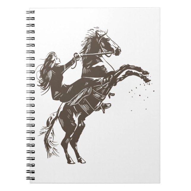 Equestrian Girl - Riding Horse Anteckningsbok (Framsidan)