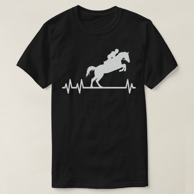 Equestrian Heartslag Horses Pulse Rider T Shirt (Design framsida)