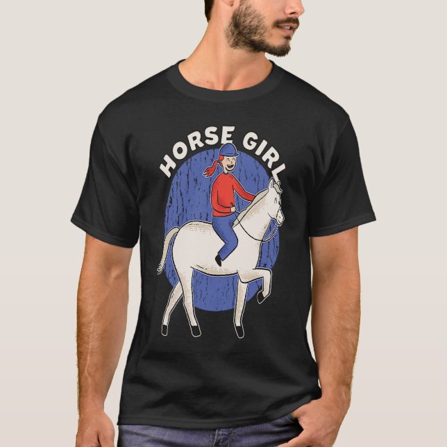 Equestrian Horse Girl Horse Fanatic Equestr T Shirt (Framsida)