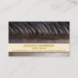 Equestrian Horse Groomer Big Photo Minimal Visitkort