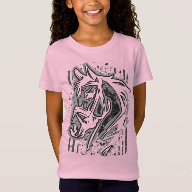 Equestrian - Horse Head -  T Shirt (Framsida)
