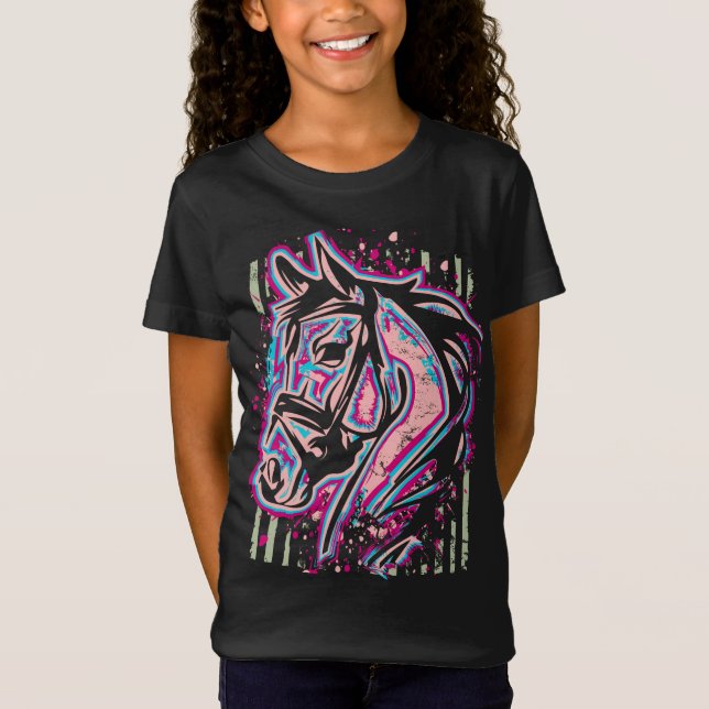 Equestrian - Horse Head -  T-Shirt (Framsida)