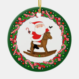 Equestrian Horse Helgdag Gift Julgransprydnad Keramik