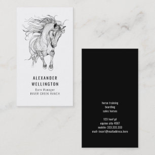 Equestrian Horse Modern minimalistiskt Equine Teck Visitkort