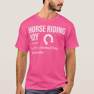 Equestrian Horse Riding Boy Noun Show Jumping Warm T Shirt