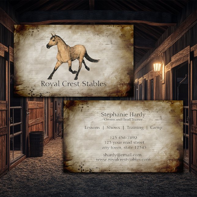 Equestrian Horse Stables Visitkort (Skapare uppladdad)