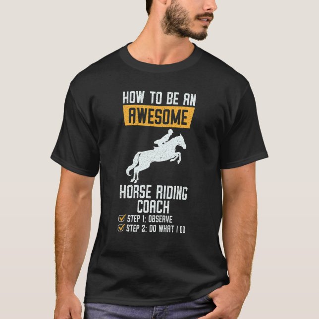 Equestrian Horse Vaulting Vaulter Horseback Riding T Shirt (Framsida)