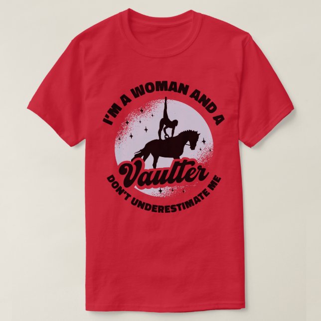 Equestrian Horse Vaulting Vaulter  T Shirt (Design framsida)