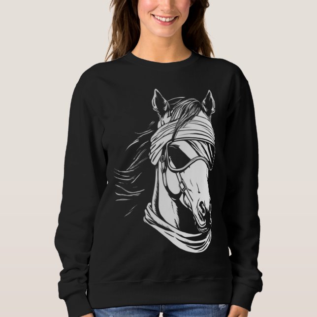 Equestrian  Horseback Horse Riding T Shirt (Framsida)