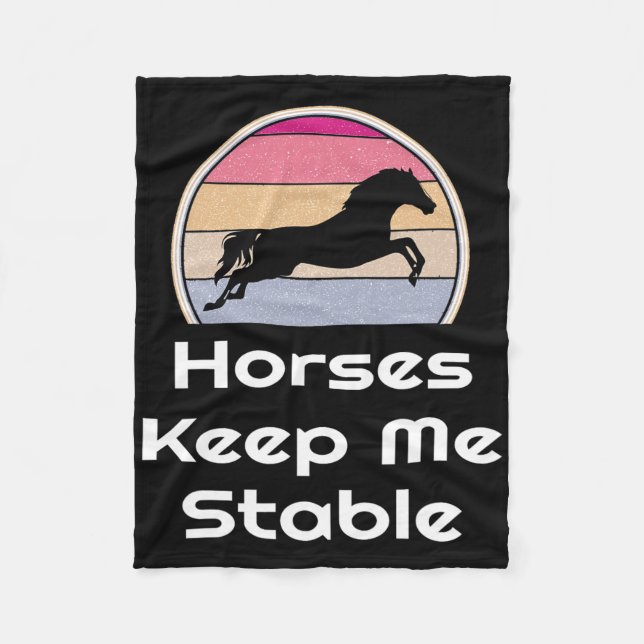 Equestrian Horseback Rider Riding Horses Behålla M Fleecefilt (Framsidan)