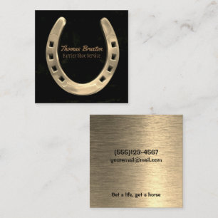 Equestrian Horseshoe Horse Farrier Service Fyrkantigt Visitkort