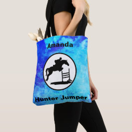 Equestrian Hunter Jumper Watercolor Horse Tote Bag Tygkasse
